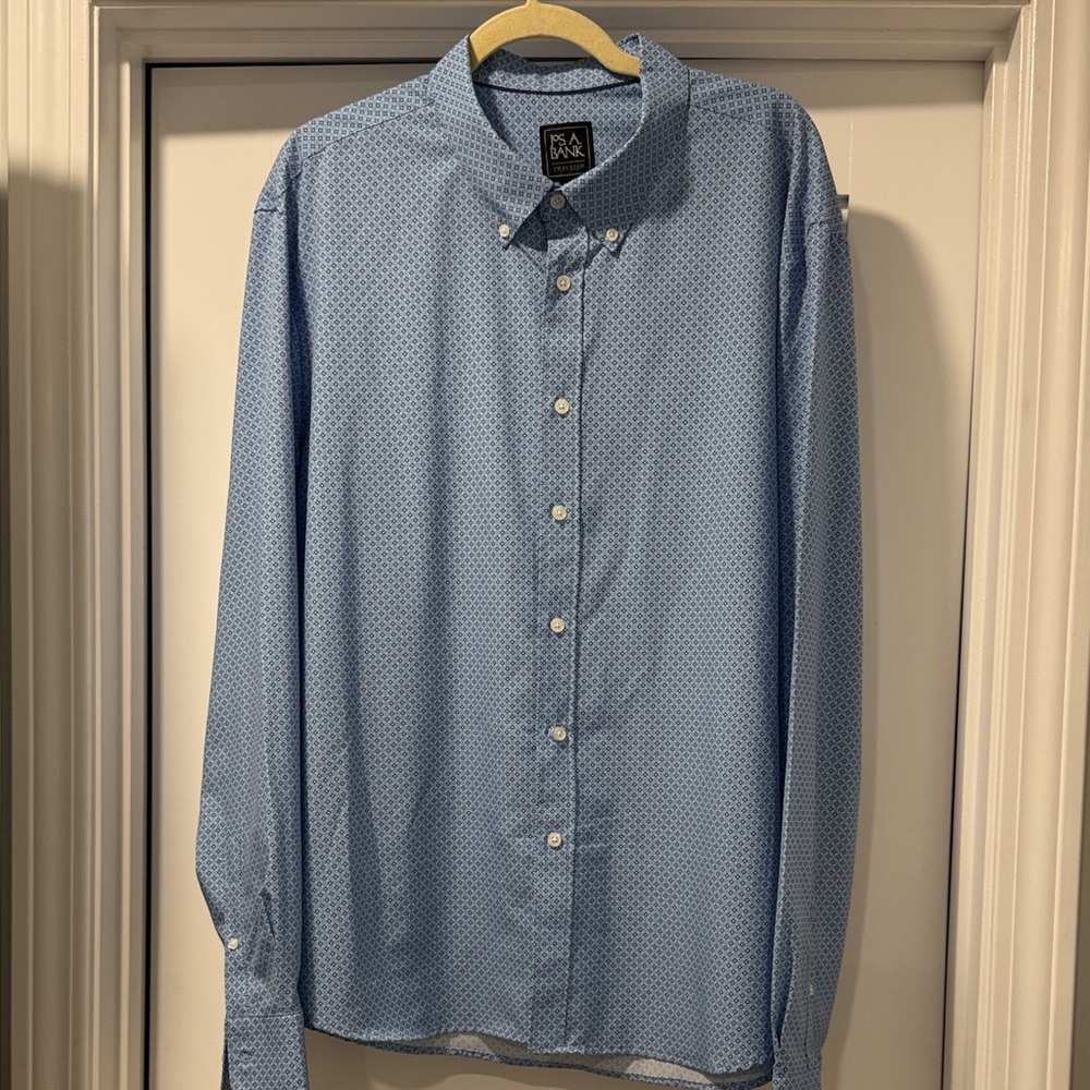 Jos. A. Bank Light Blue Microprint Button-Down Shirt